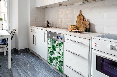 Dishwasher cover magnet Dots and leaves