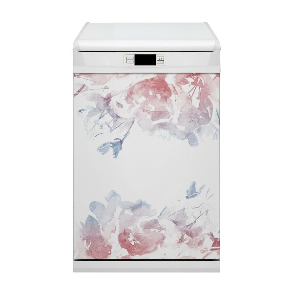 Magnetic dishwasher cover Pastel roses