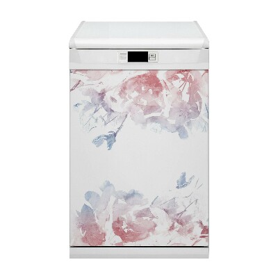 Magnetic dishwasher cover Pastel roses