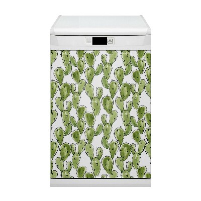 Magnetic dishwasher cover Boho cactus