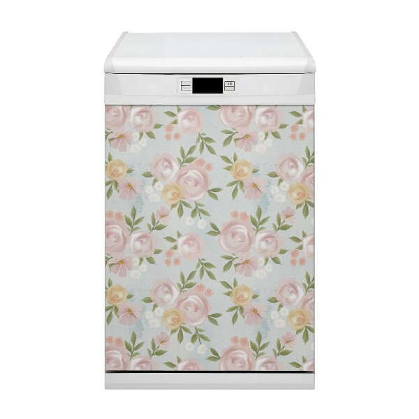 Dishwasher cover Watercolor flowers