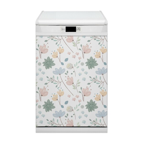 Dishwasher cover magnet Spring flowers