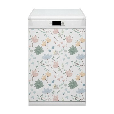 Dishwasher cover magnet Spring flowers