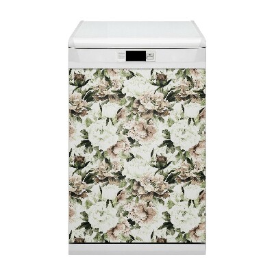 Dishwasher cover Flowering peonies