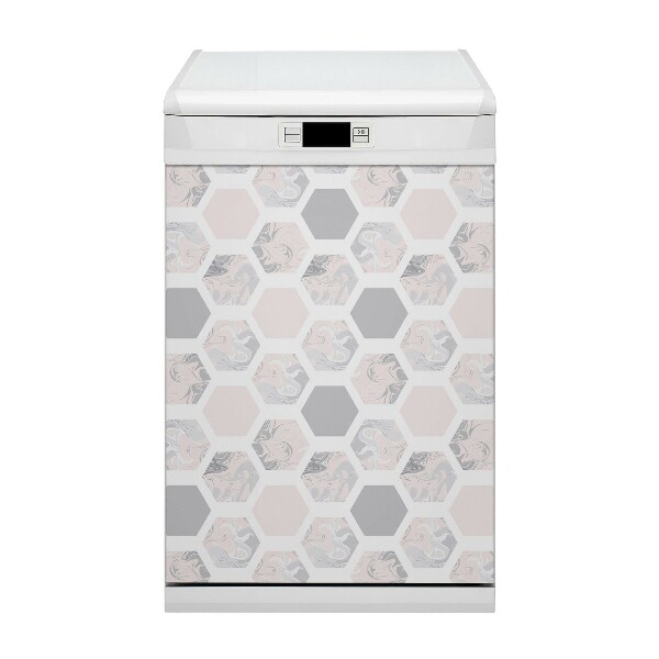 Magnetic dishwasher cover Hexagons