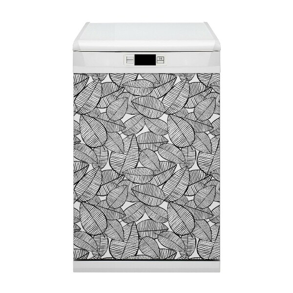 Magnetic dishwasher cover Tropical pattern