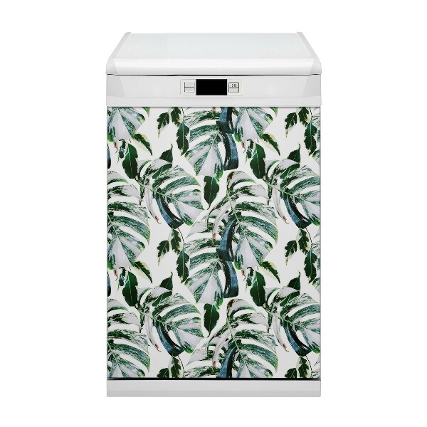 Magnetic dishwasher cover Palm leaves