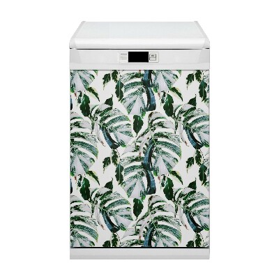 Magnetic dishwasher cover Palm leaves