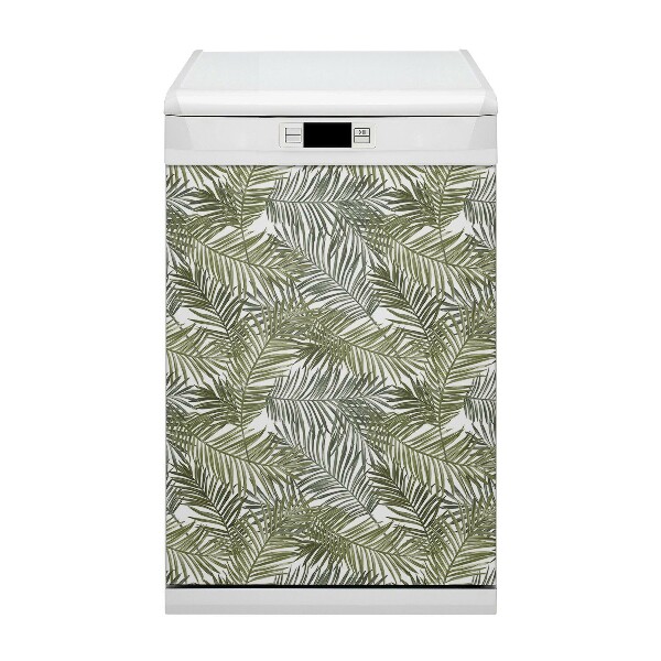 Dishwasher cover magnet Exotic leaves