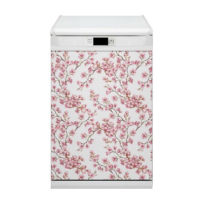 Dishwasher cover Pink flowers