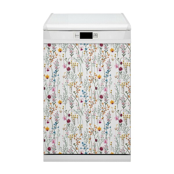 Magnetic dishwasher cover Field flowers