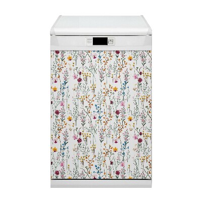 Magnetic dishwasher cover Field flowers