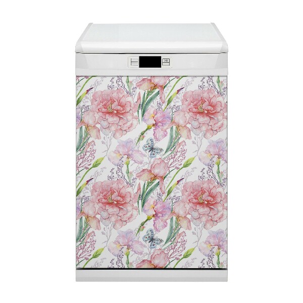 Dishwasher cover magnet Peonies flowers