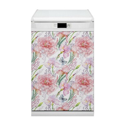 Dishwasher cover magnet Peonies flowers