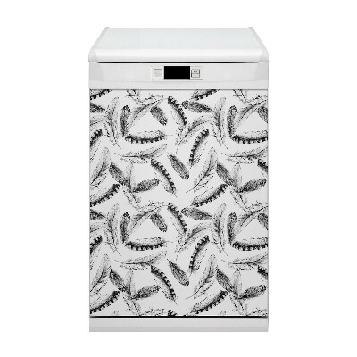 Dishwasher cover magnet Feathers