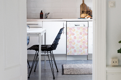 Magnetic dishwasher cover Pastel dots