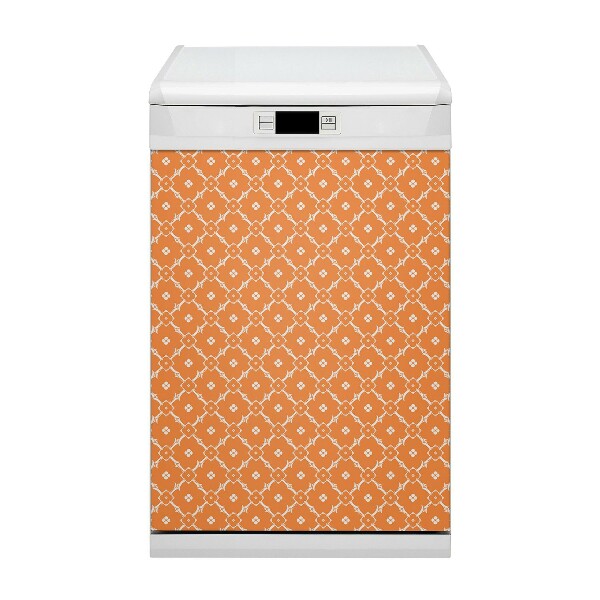 Magnetic dishwasher cover Orange flowers