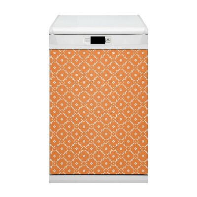 Magnetic dishwasher cover Orange flowers