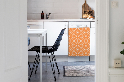 Magnetic dishwasher cover Orange flowers