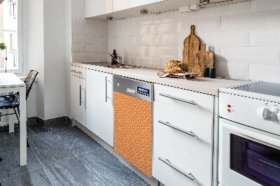 Magnetic dishwasher cover Orange flowers