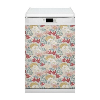 Magnetic dishwasher cover Spring flowers