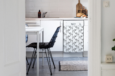 Magnetic dishwasher cover Elk on a green background