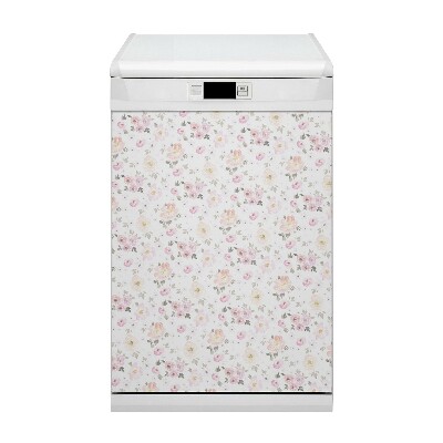 Magnetic dishwasher cover Watercolor flowers