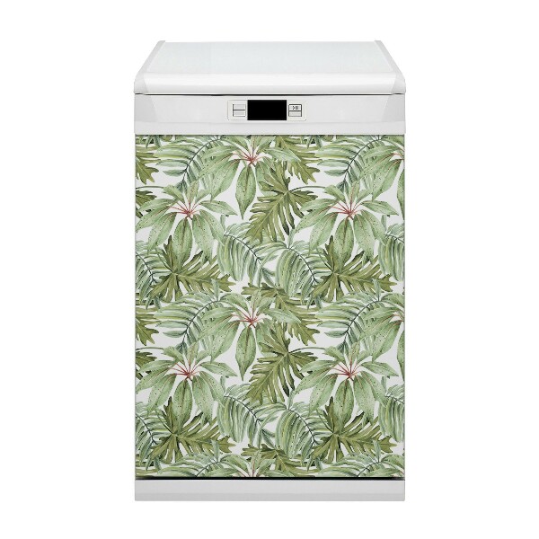 Dishwasher cover magnet Tropical leaves