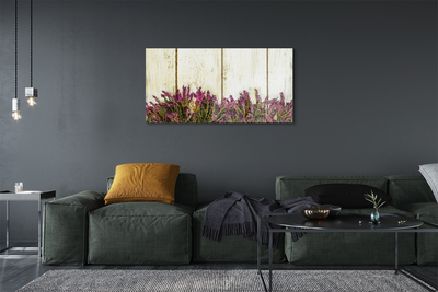 Acrylic print Plates purple flowers