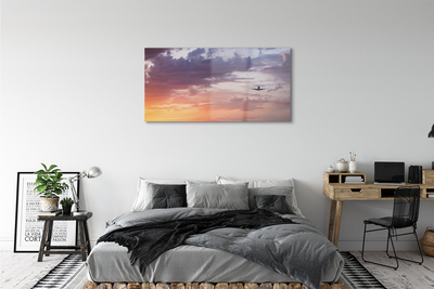 Acrylic print Clouds light plane of the sky