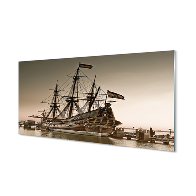 Acrylic print The old sea sky ship