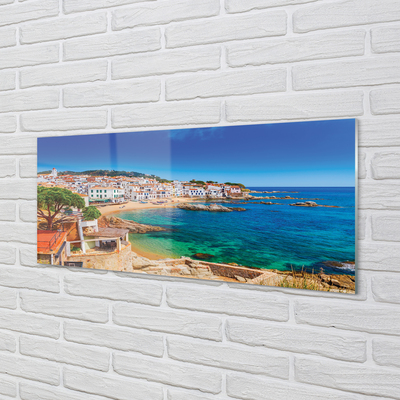 Acrylic print Spain beach city coast