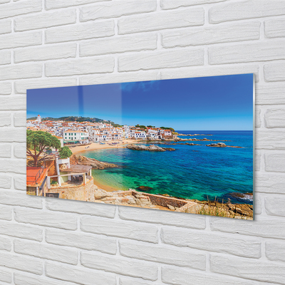 Acrylic print Spain beach city coast