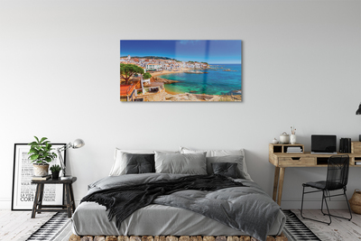 Acrylic print Spain beach city coast