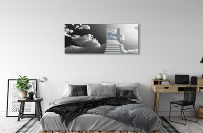 Acrylic print Stairs clouds door