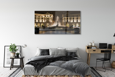 Acrylic print Rome fountain square night