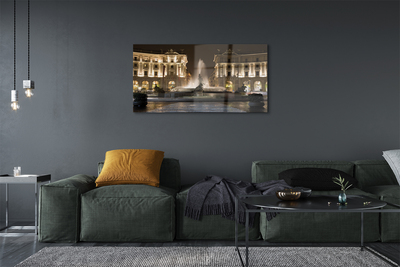 Acrylic print Rome fountain square night