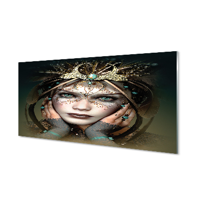 Acrylic print Female blue eyes