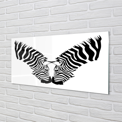 Acrylic print Zebra mirror