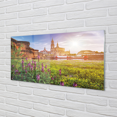 Acrylic print Germany sunrise river