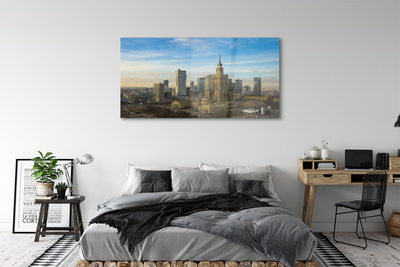 Acrylic print Panorama of skyscrapers in warsaw