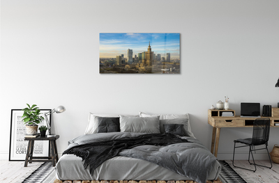 Acrylic print Panorama of skyscrapers in warsaw