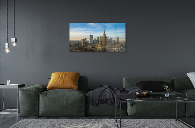 Acrylic print Panorama of skyscrapers in warsaw