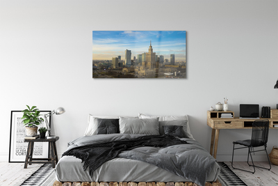 Acrylic print Panorama of skyscrapers in warsaw