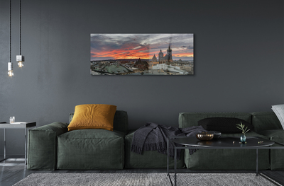 Acrylic print Sunset panorama krakow