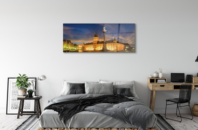 Acrylic print Warsaw old town sunset