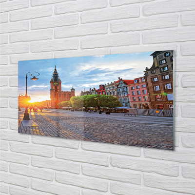 Acrylic print Gdansk old town sunrise