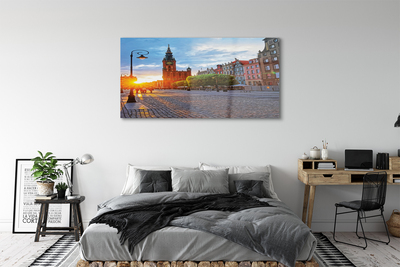 Acrylic print Gdansk old town sunrise