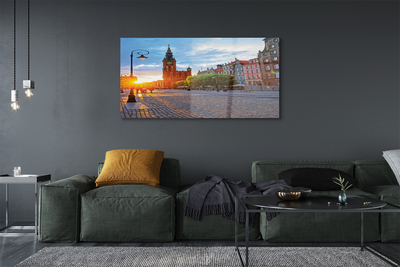 Acrylic print Gdansk old town sunrise