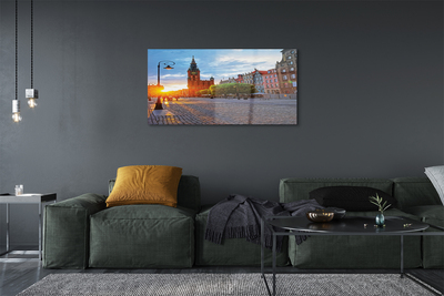 Acrylic print Gdansk old town sunrise